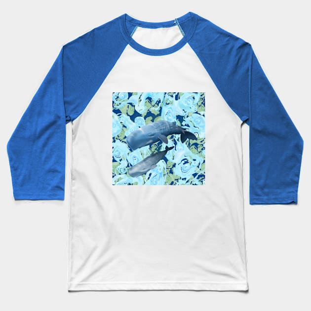 Underwater Giants Baseball T-Shirt by agileArt